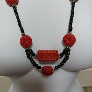 Oriental beaded necklace
